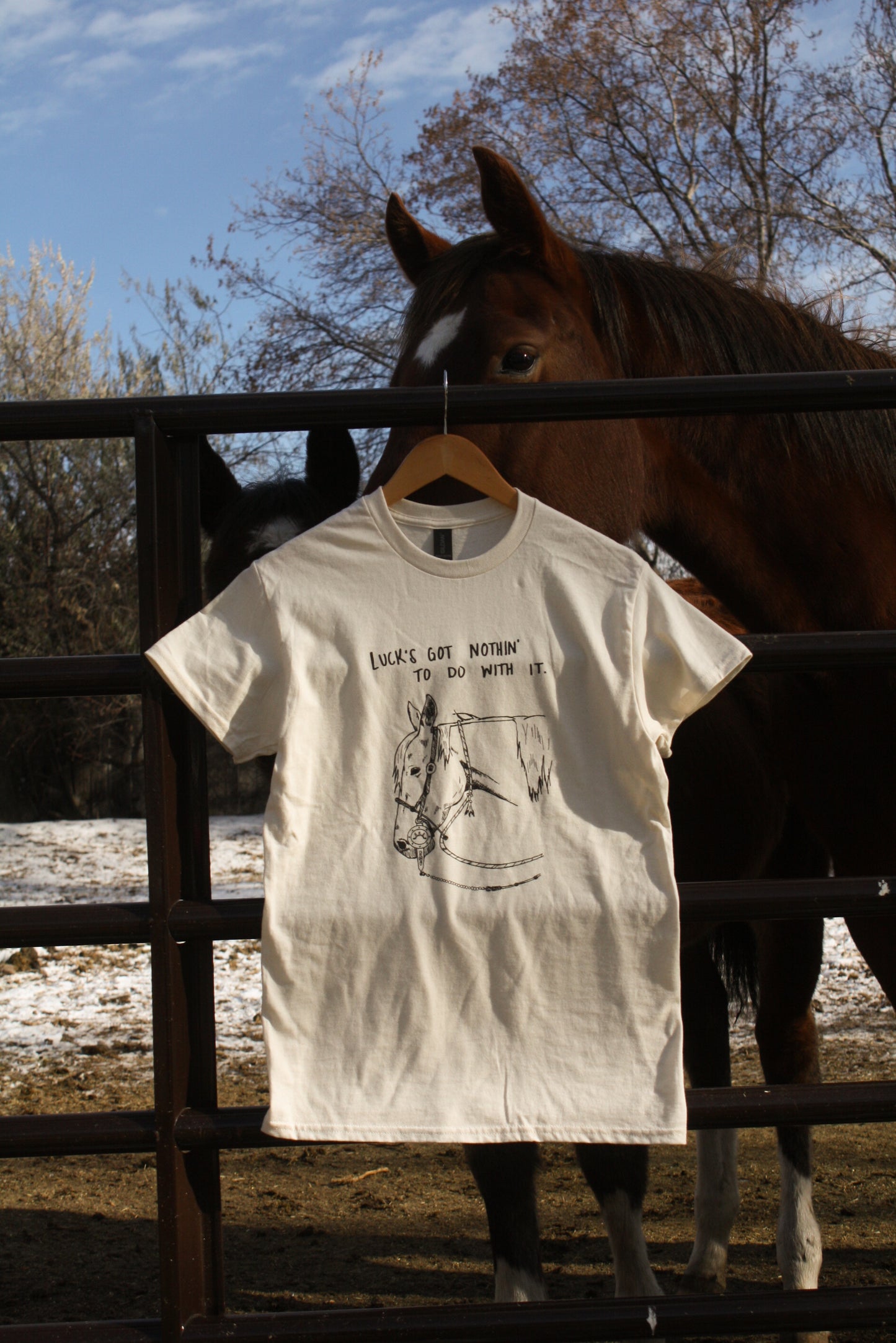 Luck's Got Nothin' t-shirt