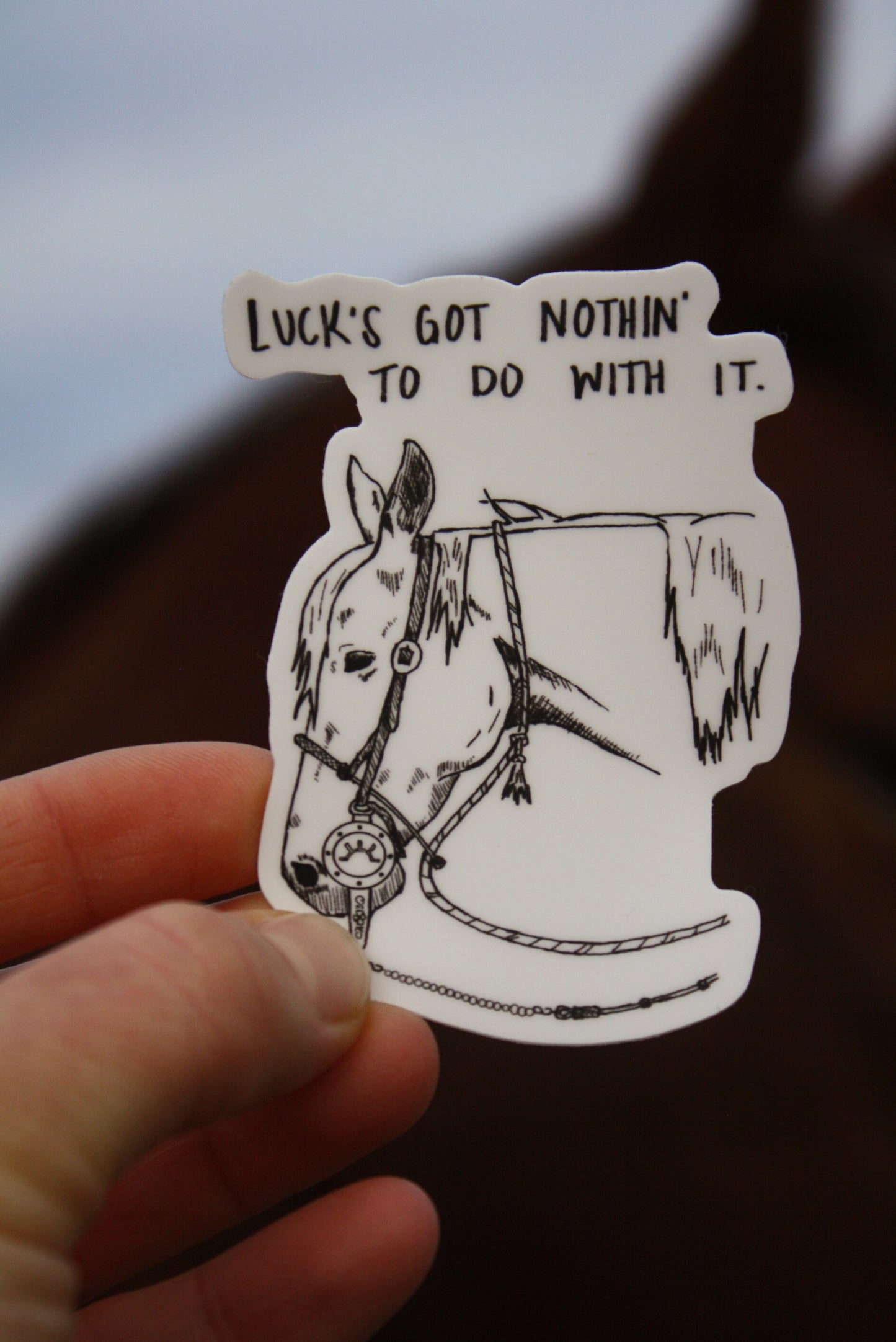 Luck's Got Nothin' sticker