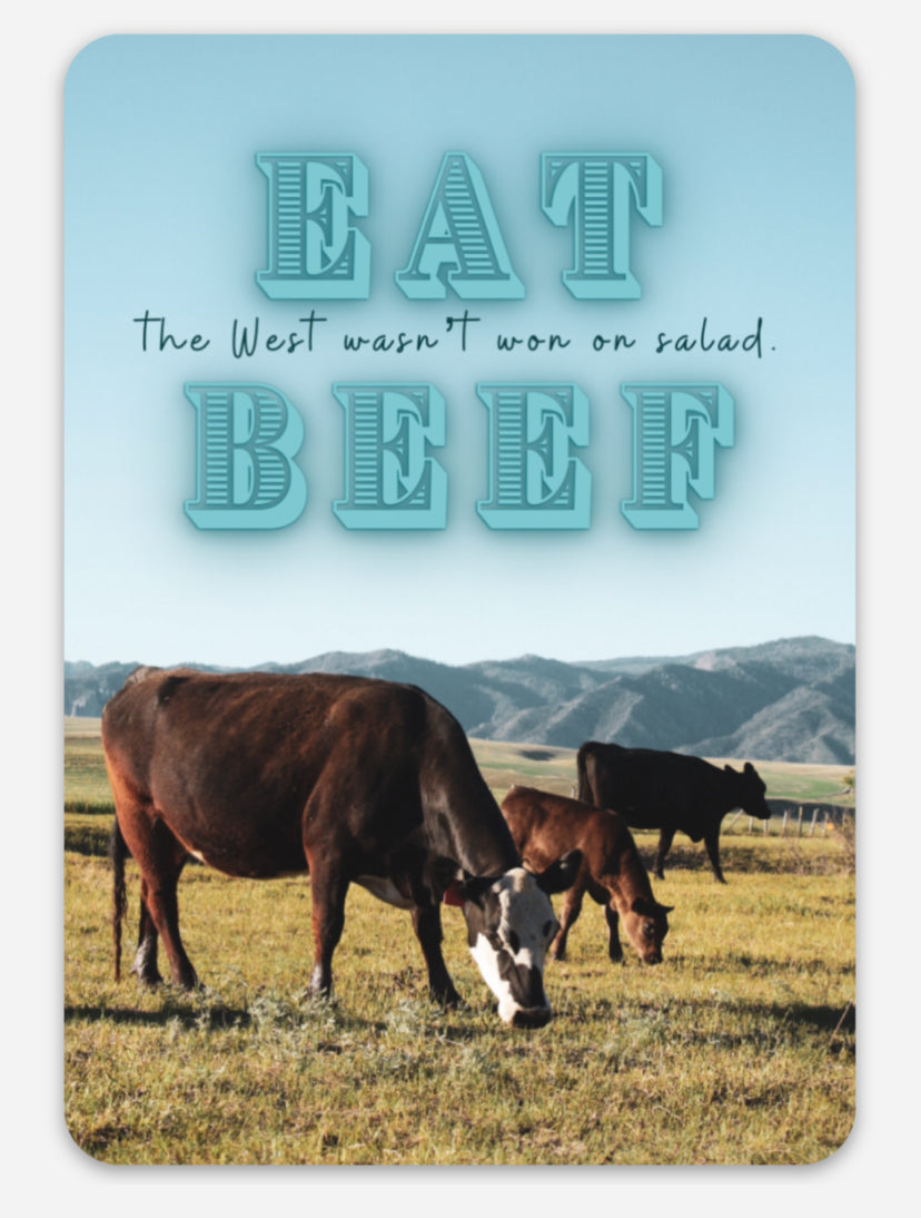 EAT BEEF sticker